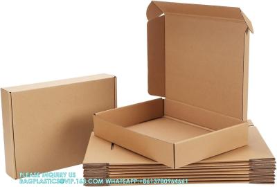 China Cajas de envío Conjunto de 20, Caja de correo de cartón corrugado marrón para embalaje, envío, negocios en venta