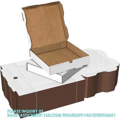 China Kraft Corrugated Pizza Boxes BBQ Pattern Printing Cardboard Boxes Takeout Containers Takeaway Shipping Storage Box for sale