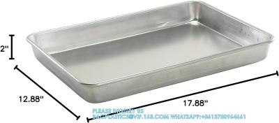 China Wholesale Quater Half Full 18 X 26 Inch Aluminum Baking Pan Cookie Bread Baking Tray Oven Bake Tray Bakery Bakeware for sale