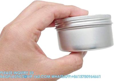China Envases de aluminio de 4 onzas 120 ml Conjuntos de metal para almacenar especias, dulces, bálsamo labial, velas en venta