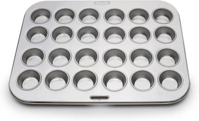 China Stainless Steel Cupcake Baking Cups Mini Muffin Pan Cups, & Non-Stick Muffin Liners For Party Halloween for sale