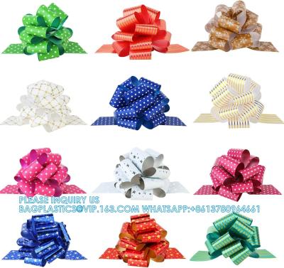 China Easter Gift Wrap Pull Bows, Large 6 Inch Assorted Gift Pull Bows, For Gift Basket, Gift Bag Box Wrapping Decor for sale