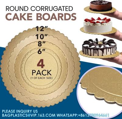 China Cakeboard Round, 4, 6, 8, 10, 12 Inch Cake Base Cardboards, Round Cake Circles, Each Size, Set For Baking Cake for sale