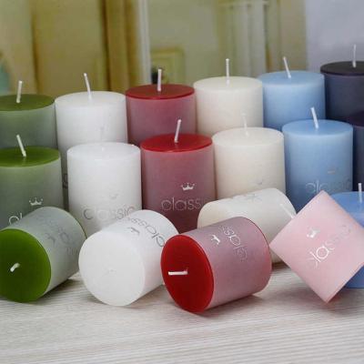 China Colorful Cylindrical Wedding Hotel Party Christmas Snowflake Cheap Orange Lvory Flameless Led Wax Tall Pillar Wax for sale