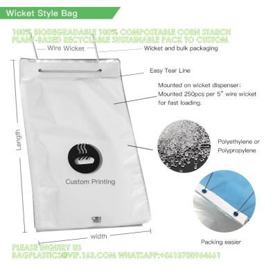 China Biodegradable Bread Wicket Bag Print You Own Logo Pla Packaging corn starch Bags Customization Manufacture for sale
