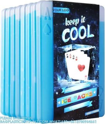 China Bolsas de hielo para el almuerzo caja, congelador bolsas de hielo delgada larga duración bolsas de frío para el almuerzo bolsas y más fresco, diseño de póquer en venta