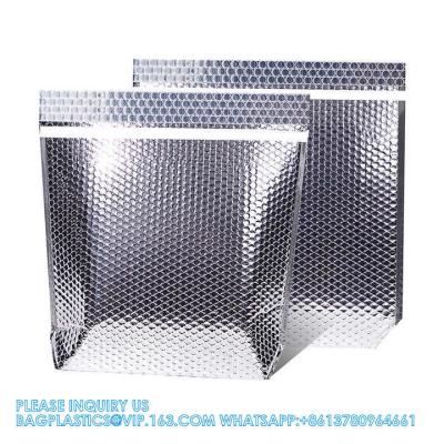 China Self Adhesive Seal Aluminum Foil Thermal Bag Hot Food Delivery Cooler Bag Heat Insulated Box Liner for sale