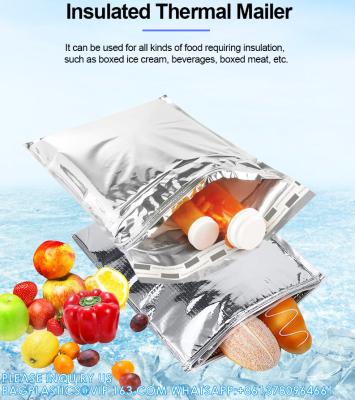China 9 X 12 Inch Disposable Metallic Aluminium Foil Hot Cold Thermal Insulated Bubble Cooler Mailers Envelope for sale