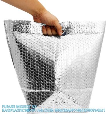 China Insulated Foil Bag 8 X 8 X 8 Inch. Pack Insulated Shipping Bags For Food Handles. Metalized Foil Insulated for sale
