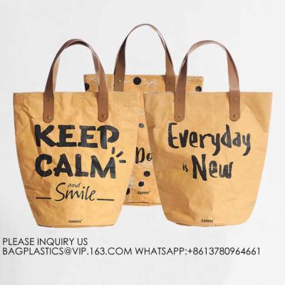 China Reusable Tote Bag Waterproof Dupont Tyvek Paper Bag With Lining Custom logo printed tyvek tote shoulder shopping bag for sale