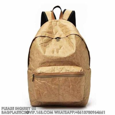 China Sustainable Backpack, Soft Handle Tyvek Paper School Backpack Bag Golden Supplier Insulated Delivery Backpack for sale