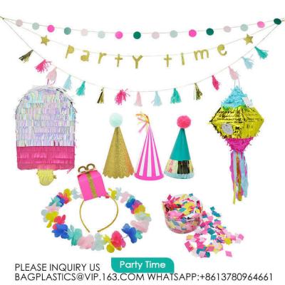 China Party Time Birthday Party Accessories Paper Hat Glasses Decorations Set Birthday Party Event Supplies for sale