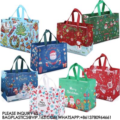China Christmas Gift Bags,Christmas Tote Bags With Handles, Christmas Treat Bags, Multifunctional Non-Woven Christmas Bags for sale