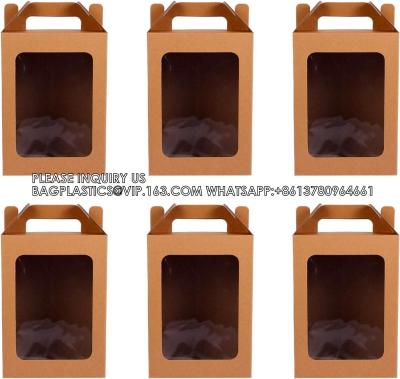 China Caja de ventana bolsas de regalo bolsas de bolsillo pequeñas bolsas de pastel bolsas de panadería con bolsas de galletas de pie bolsas de envasado de flores bolsas de panadería en venta