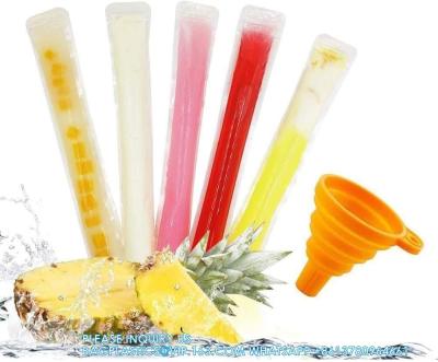 China Custom Disposable Food Grade Sealable Ziplock Plastic Popsicle Package Mold Bag Ice Lolly Pop Packaging Soft Tube for sale