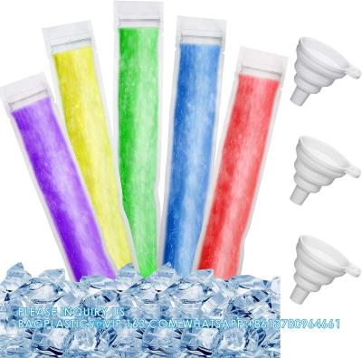 China Disposable Ice Mold Bags Mold Bags Homemade Ice Lolly Bags Funnels Freeze Snacks Freezer Tubes For Healthy Snacks for sale