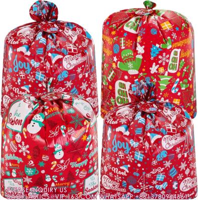 China Giant Goody Gift Bags 44” X 36” With Ties & Gift Tags Holiday Treats Oversize Xmas Gifts, Heavy Large Duty Party for sale