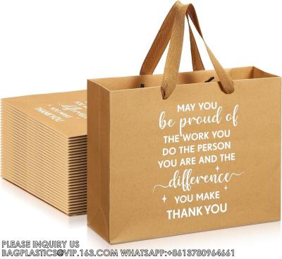China Large Gift Bag 10.6 X 3.14 X 8.26 Inch Bulk Heavy Duty Paper Bags With Handles Inspirational Shopping Bags for sale