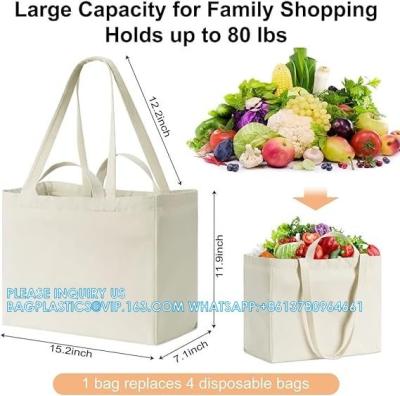China Canvas Grocery Shopping Bags - Canvas Grocery Shopping Bags With Handles - Cloth Grocery Tote Bags - Reusable Shopp for sale