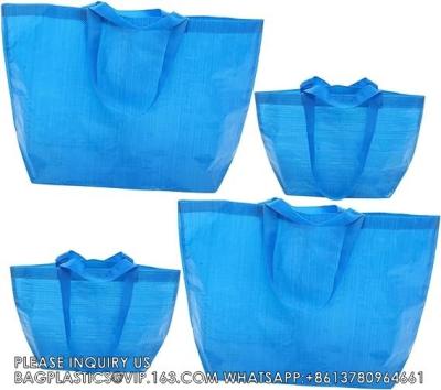 China Bolsas de ropa con mangos de telas multicolores de tela reutilizables Bolsas a granel, suministros de fiesta de neón en venta