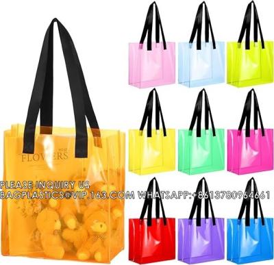 China Clear Beach Bag With Handles For Women Sports Games Work Travel Gym Concerts School, Candy Color for sale