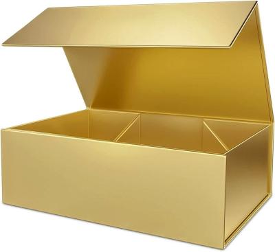Китай Изготовление на заказ логотипа жесткий картонный роскошный клапан открытый магнитный складной упаковки подарочная коробка одежда крышка бумажные коробки продается