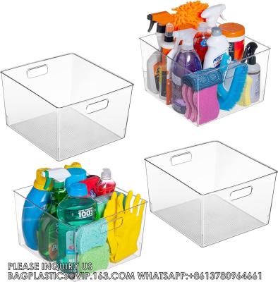 China Clear Plastic Storage Bins – XL Pack Perfect For Kitchen,Fridge, Pantry Organization, Cabinet Organizers for sale