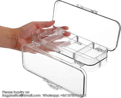China Pencils Box, Clear Stationery Box With Snap-Tight Lid, Plastic Large Capacity Pen Case Organizer Compartment for sale