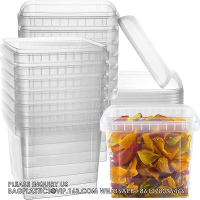 China 64 oz de recipientes de deli sin BPA apilables con tapas, 20 paquetes - para almacenamiento de alimentos y preparación de comidas en venta