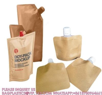 China Bag In Box Liquid Gel Sanitizer Soap Refill Pouch Custom Biodegradable Kraft Paper Pouch For Food Spout Bag for sale