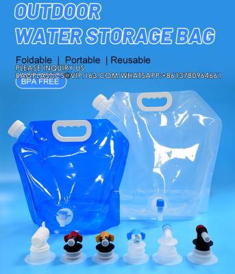 China Custom Drink Liquid Spout Pouch Bag Packaging Plastic Fruit Water Juice Pouch 5L Stand Up Pouch With Tap Spout for sale