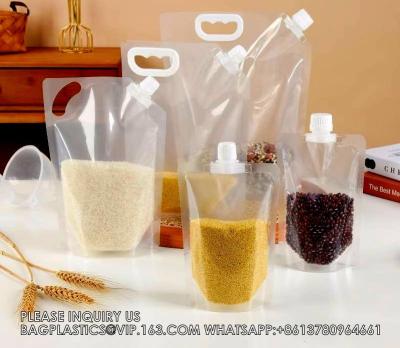 China Spout Pouch Bag Clear Spout Pouch Beverages Detergent Packing Bag With Corner Spout And Handle for sale