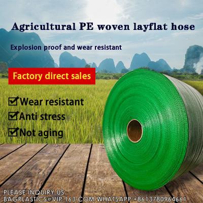 China Agriculture Irrigation Flexible Reinforced Layflat Hose General Water Discharge For Farm Irrigation Pe Woven for sale
