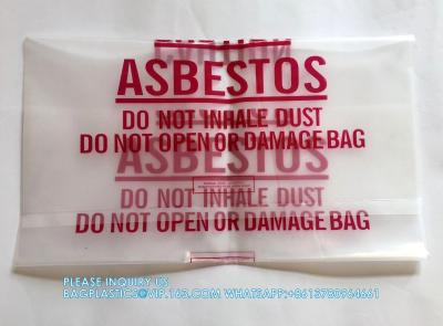 China Bolsas de asbesto para la protección del entierro Bolsas de eliminación de asbesto Bolsas de eliminación de asbesto Estándar de la industria, claro en venta