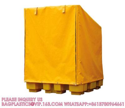 China Ibc Container Tarpaulin, Tarpaulin Fabric Pallet Cover Shade Cover For Containers, PVC pallet cover for sale