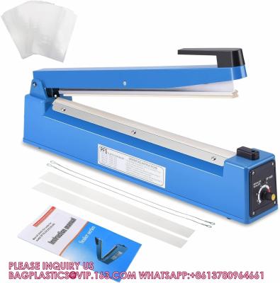 China 16 Inch Impulse Bag Sealer, Manual Poly Bag Sealing Machine W/Adjustable Timer Electric Heat Seal Closer for sale