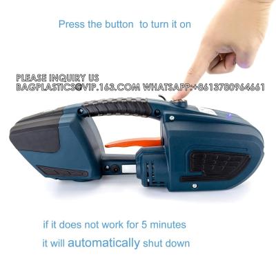 China Electric Strapping Machine For 1/2-5/8 Inch PP PET Strap Automatic Strapping Tool With 2X4000mAh Battery Handheld en venta