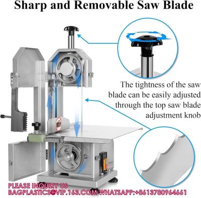 China Electric Meat Bone Saw 750W Band Saw Commercial Meat Saw For Butcher Cutting Frozen Meat Into Slice Bandsaw Machine for sale