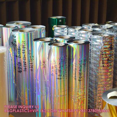 China PET Metalized Film Laser Holographic Thermal Lamination Plastic Printed Metalized Film For Gift Packaging for sale