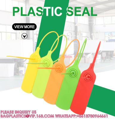 China Customized Printing Logo Disposable Plastic Garment Security Seals Clothes Shoes Bags Hang Tags Zip Tie Plastic Seal for sale