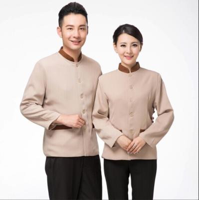 China La economía doméstica de custodia limpia del hotel del ama de casa del OEM uniforma las mangas largas grises claras en venta