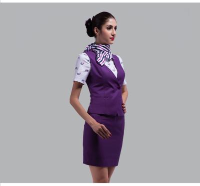 China Cotton Wool Malaysia Air Stewardess Costume Airline Stewardess Costume Dress / Vest for sale