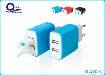 China 5V 2.4A Dual Port Smart Iphone USB Charger For Samsung Cellphone / Mobile Phone for sale