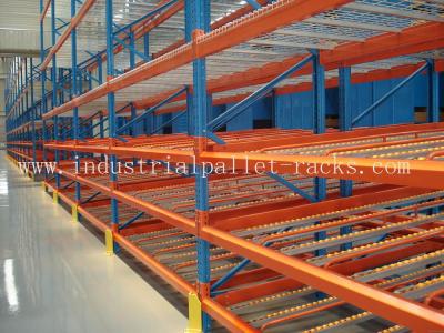 China Steel Mesh Shelving Racks Carton Flow Rack Width 106