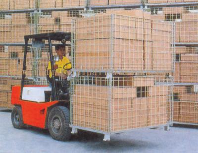 China Collapsible Wire Storage Cages 300kg To 1500kg Loading Capacity for sale