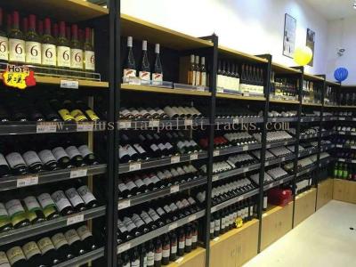China Dever da luz da cremalheira de exposição do vinho que arquiva 1200mm * 400mm * 2200mm fixados na parede à venda
