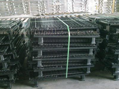 China El envase conveniente apilable de la malla de alambre descarga jaulas del almacenamiento del envase del alambre en venta