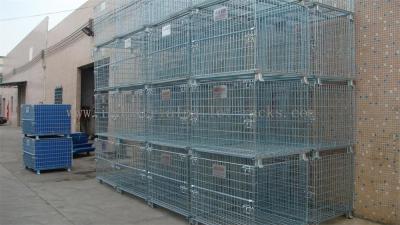 China Forklift Operation Collapsible Wire Containers Stacked Height Under 4 Meter for sale