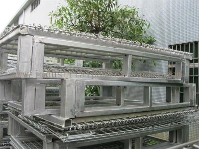 China Metal Pallet Containers With Wire Mesh Box For Racking System for sale