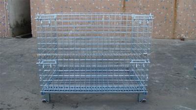 China Heavy Weight Loading Wire Container Storage Cages Galvanized Welded Storage Cage for sale